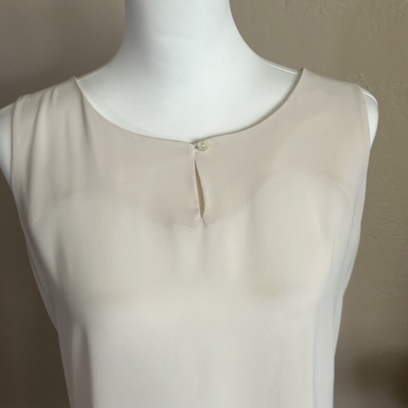 Jones New York Ivory Keyhole Relaxed Bateau Blouse Women’s Size 6 - Picture 7 of 8